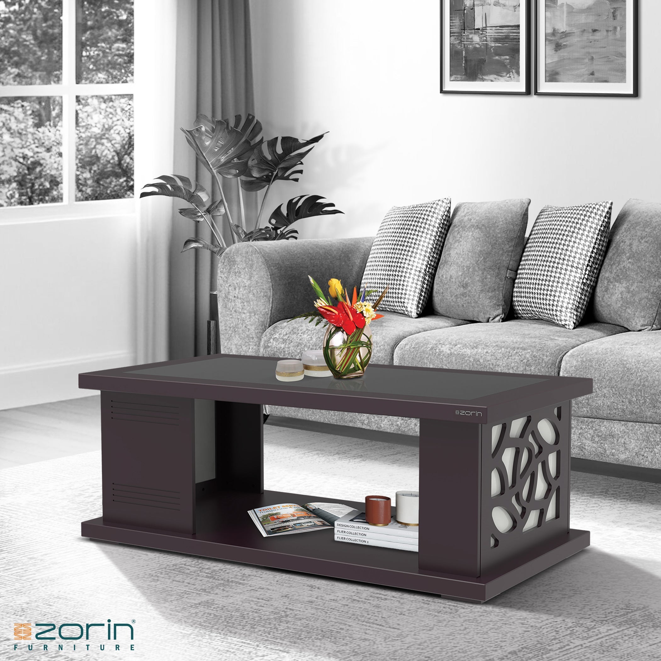 Titlis Coffee Table by Zorin in Walnut Finish Zorin