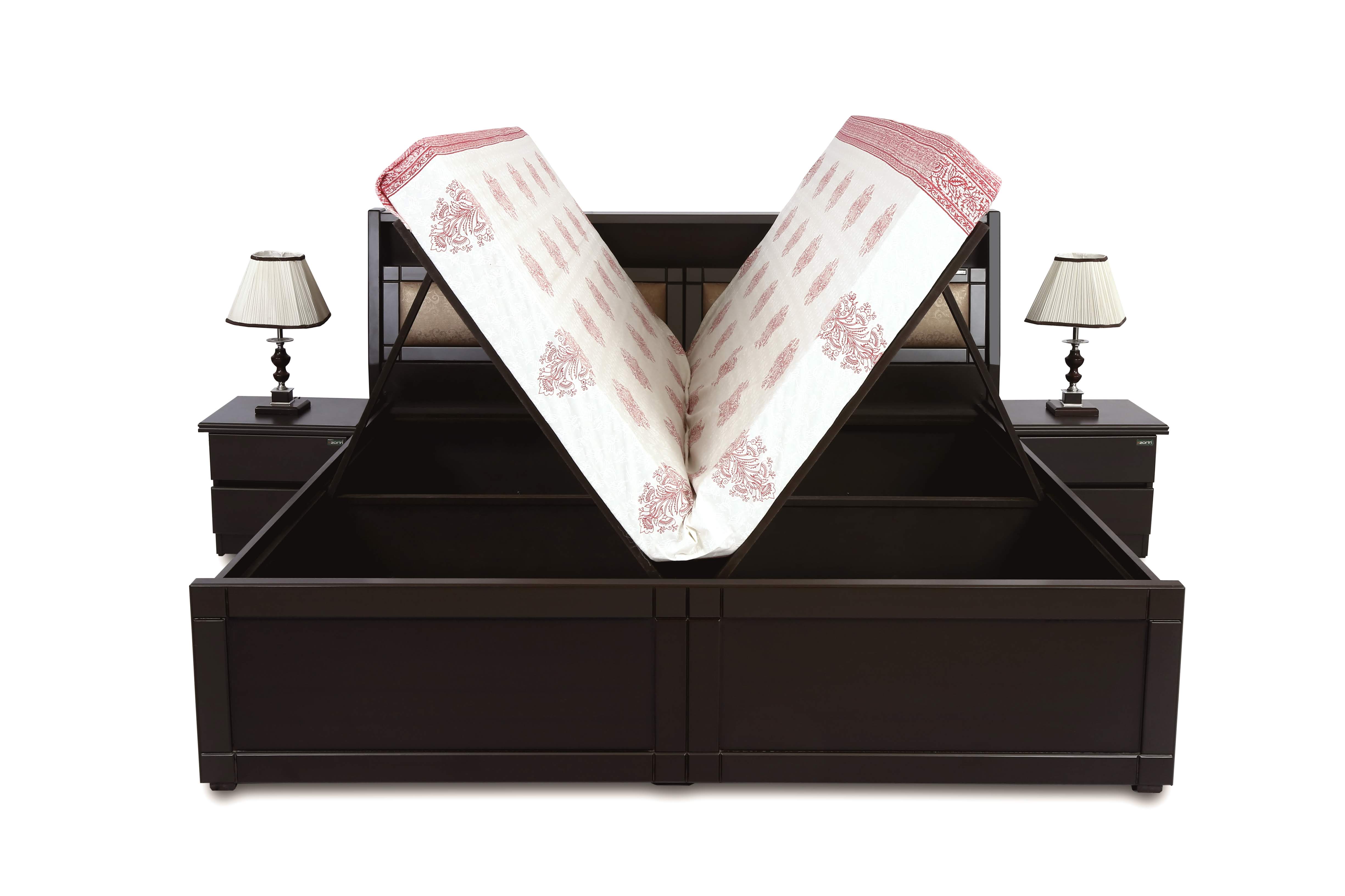 Atria King bed by Zorin in Walnut Finish | Online Furniture at Zorin