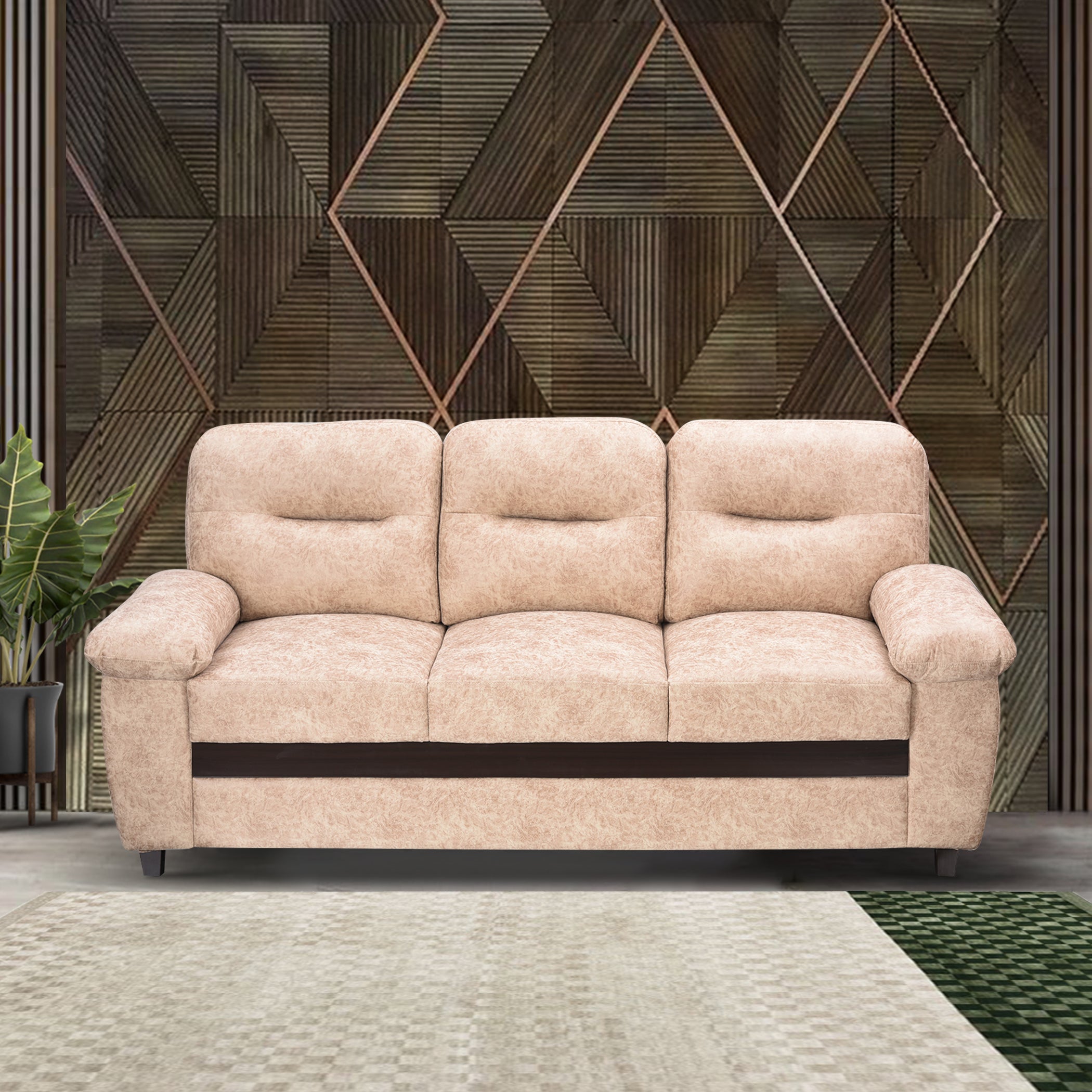 Berlin TexturedWhite 3S Sofa by Zorin Zorin
