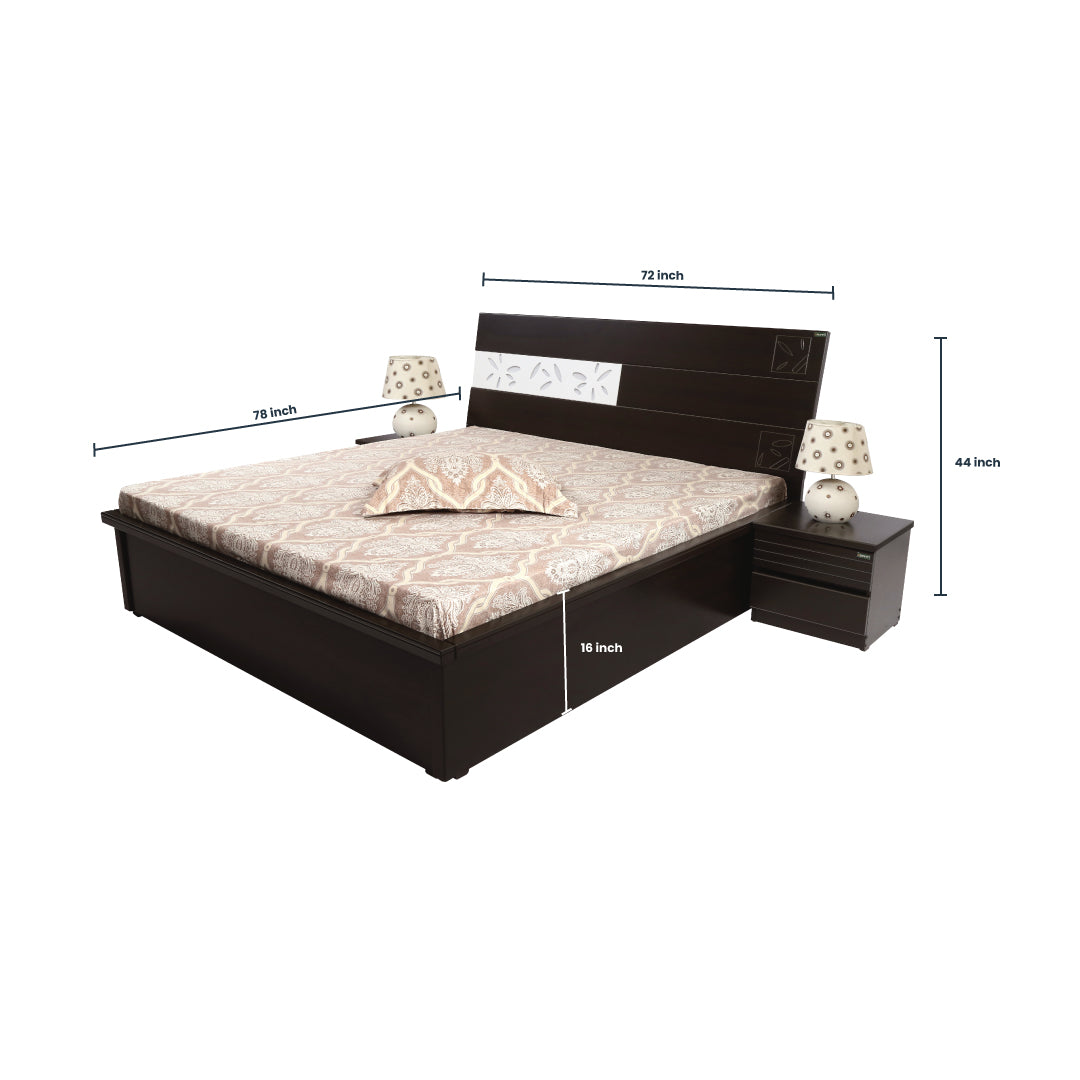 Carina King bed by Zorin in Walnut Finish Zorin