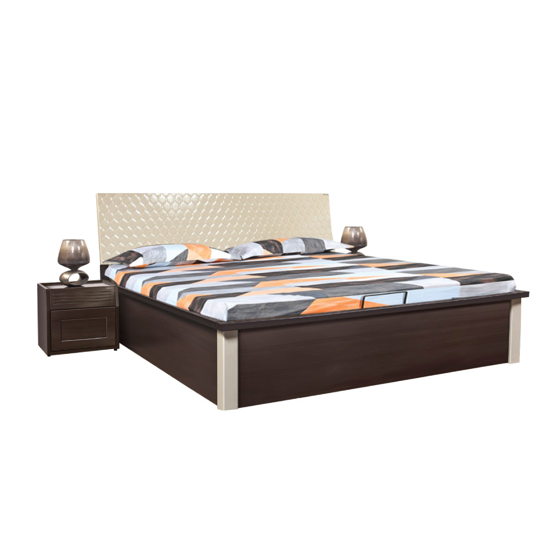 HoneyComb King bed by Zorin in Walnut Finish Zorin