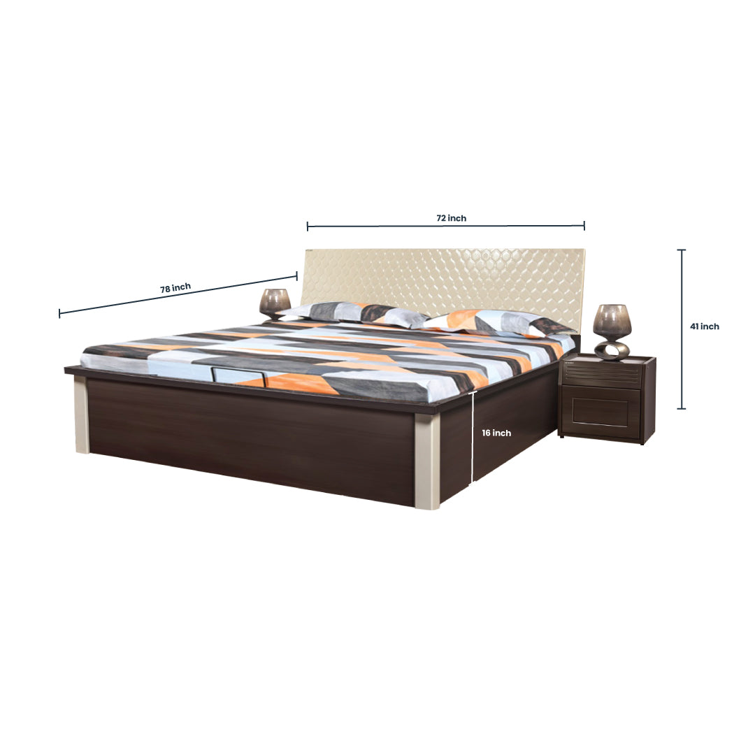 HoneyComb King bed by Zorin in Walnut Finish Zorin