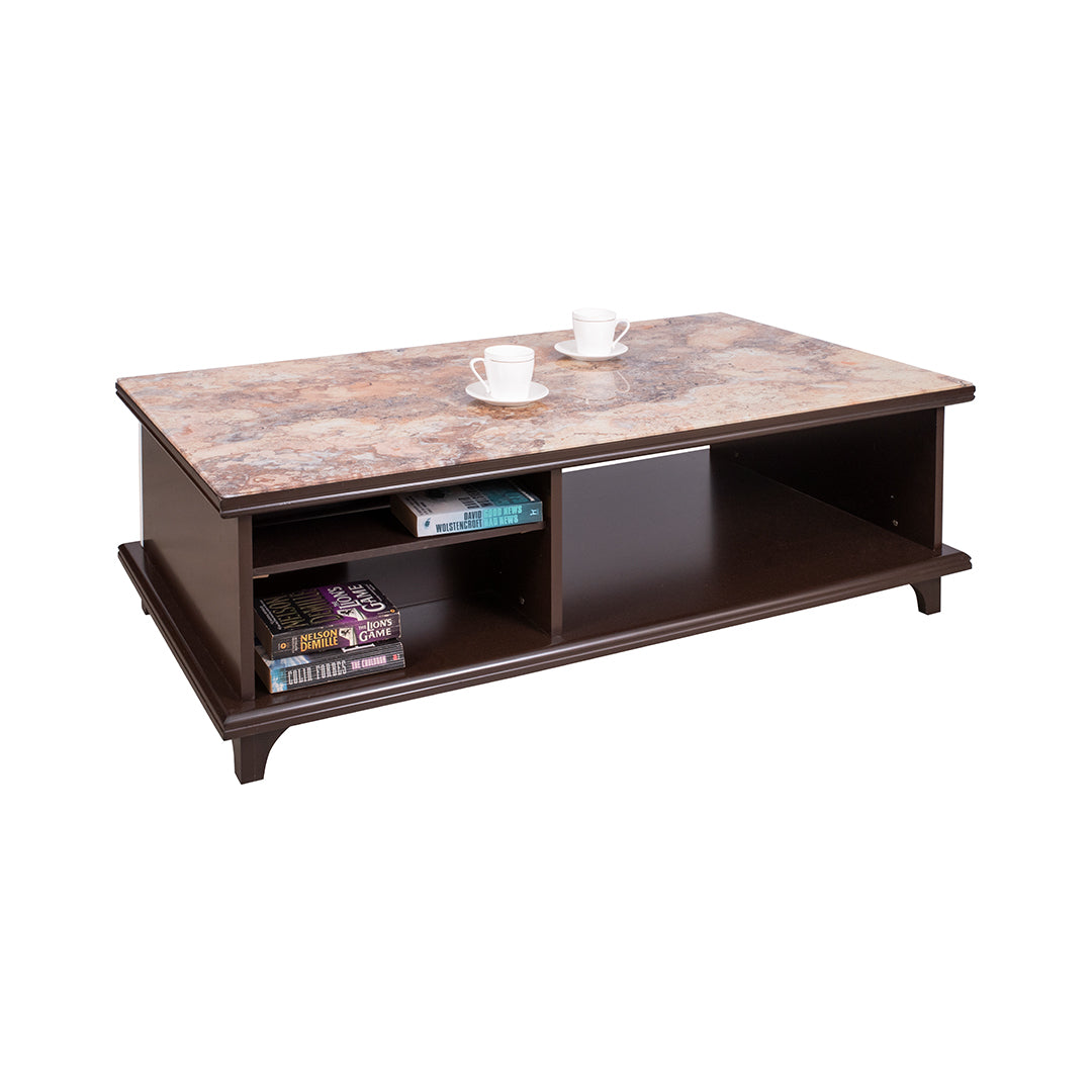 Florent Coffee Table in Walnut Finish:Elevate Your Living Space |Zorin
