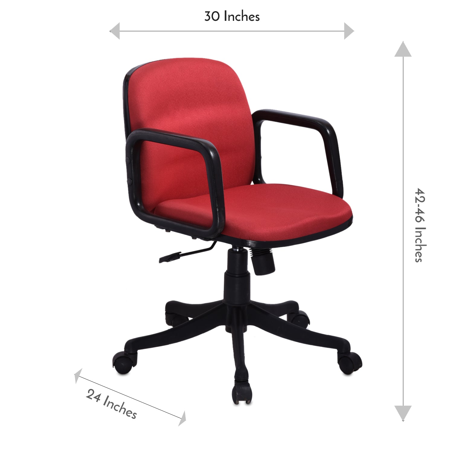 ZSE1024 Medium Back Chair by Zorin in Red Color Zorin