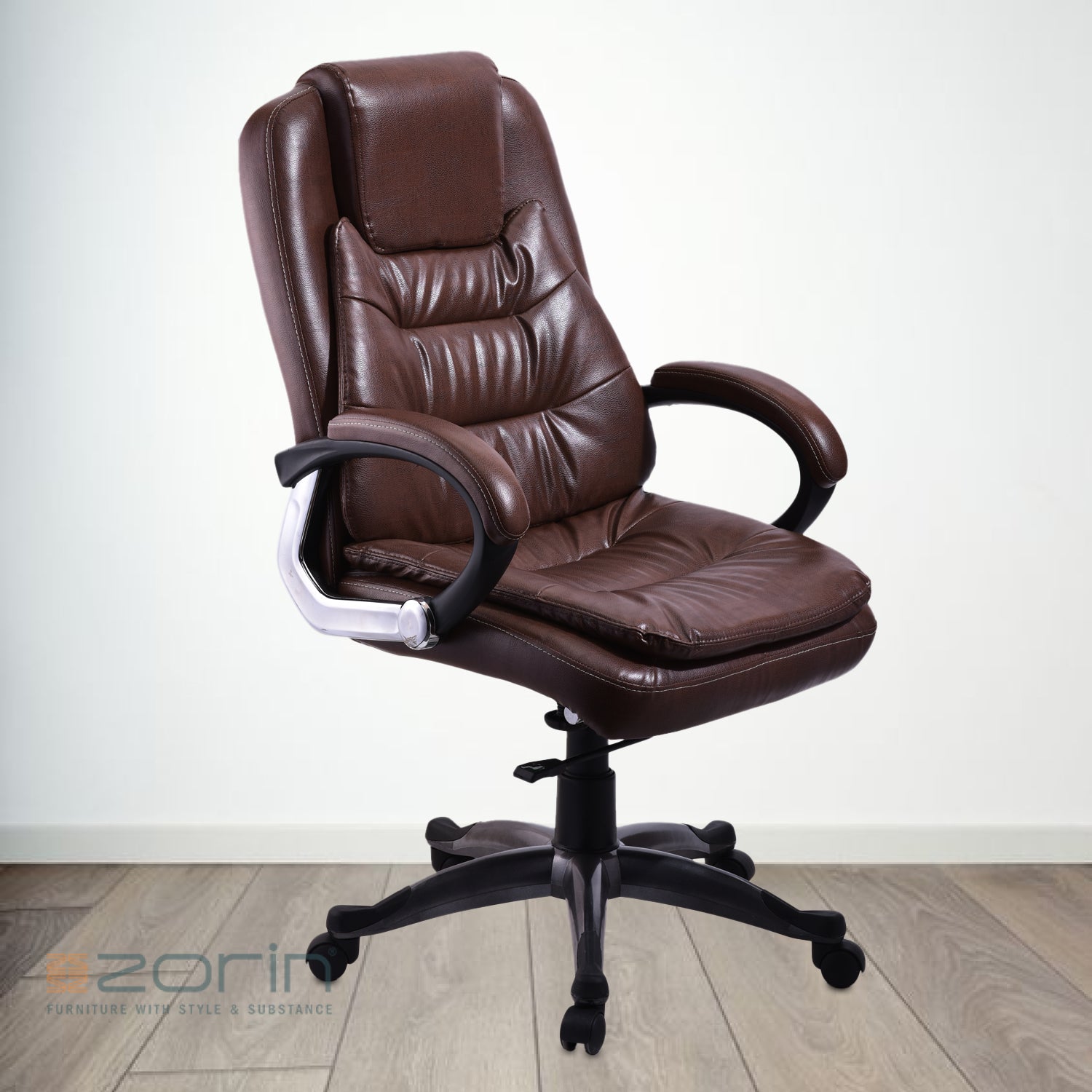 ZSE1037 Medium Back Chair by Zorin in Brown Color Zorin