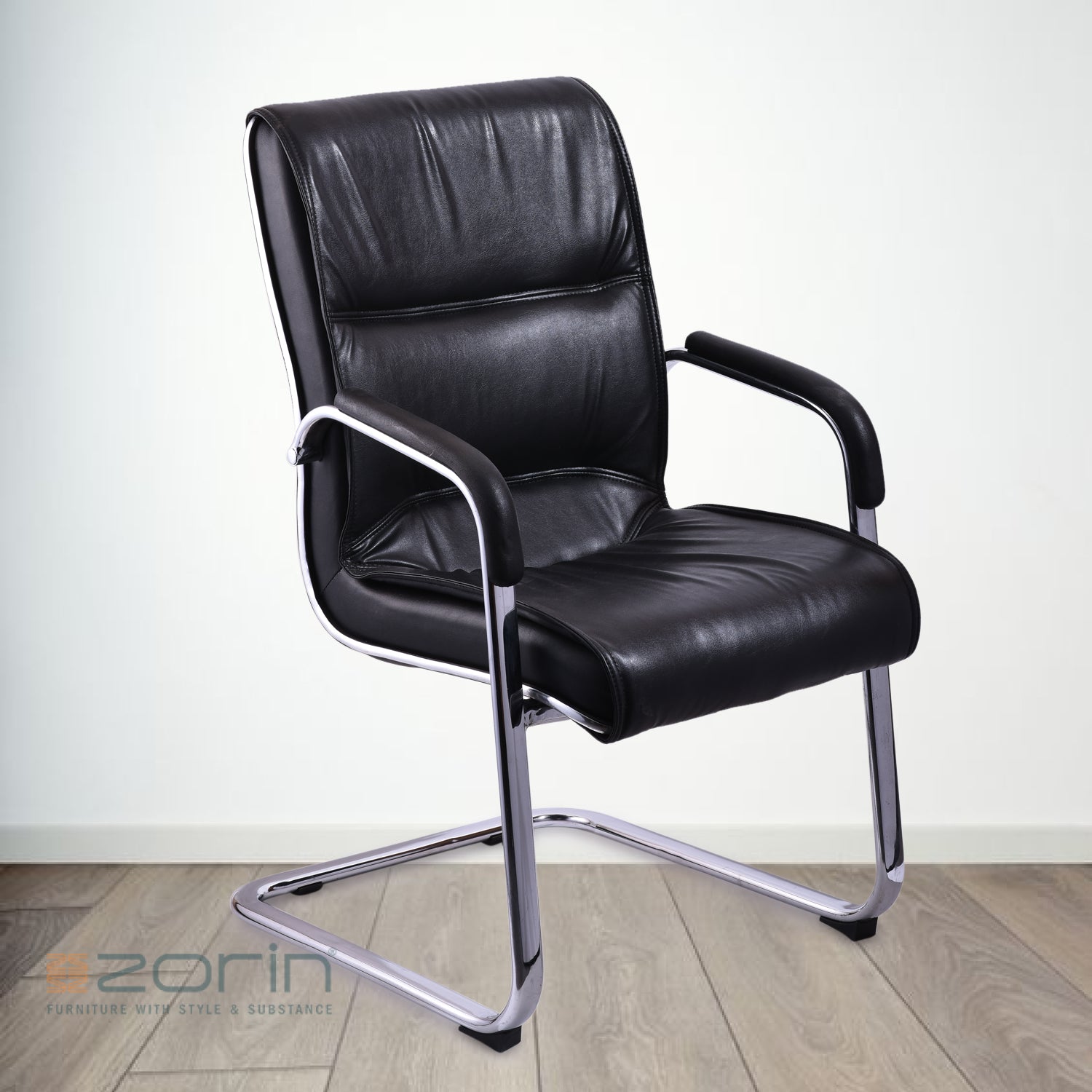 ZSV1061 Medium Back Chair by Zorin in Black Color Zorin