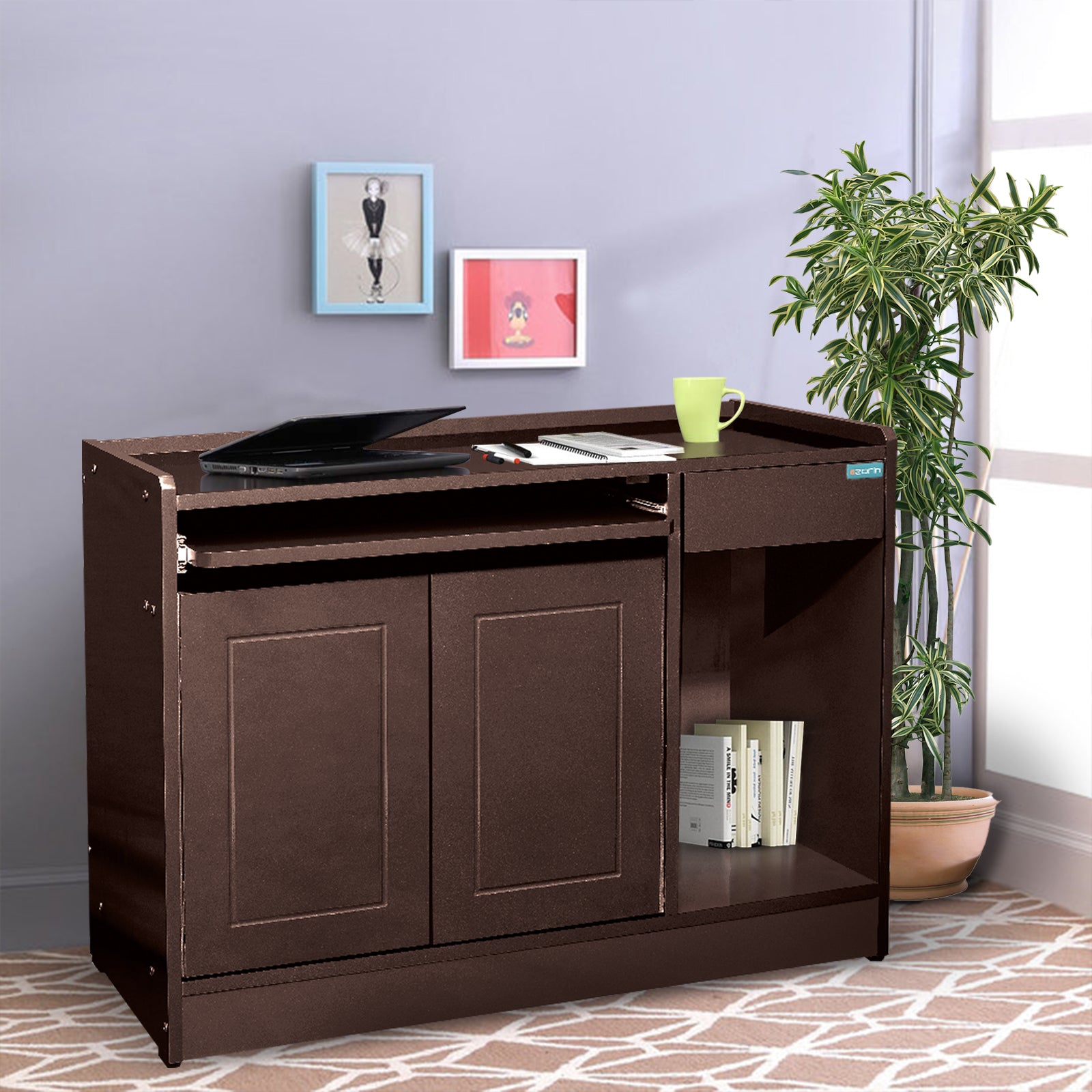 ST1 Computer Table by Zorin in Walnut Finish | Online Furniture at Zorin