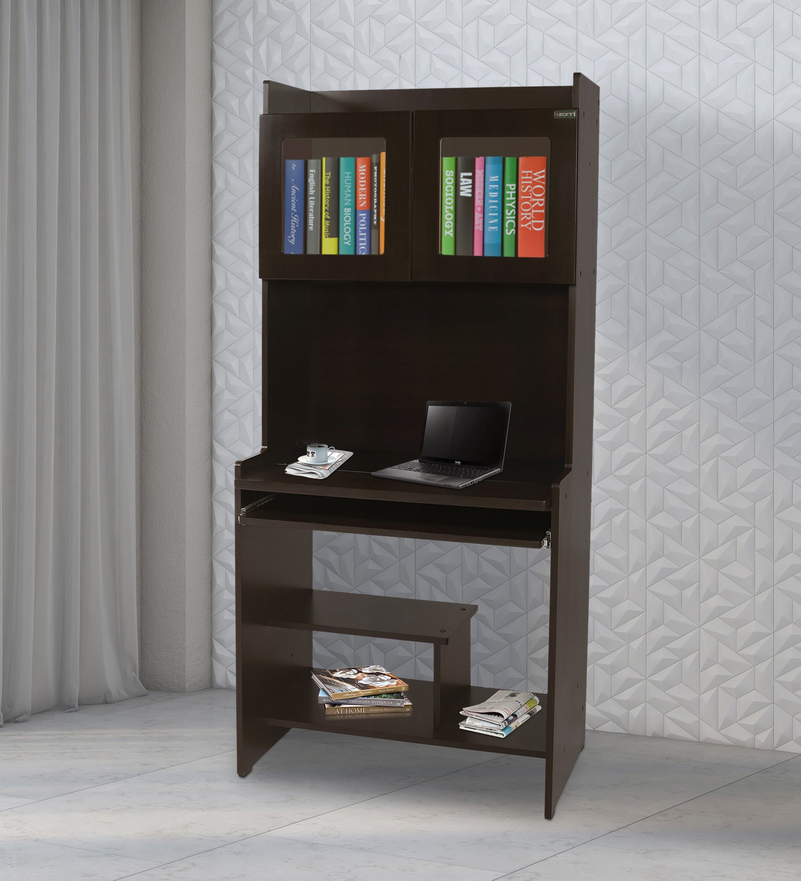 SU1 Computer Table by Zorin in Walnut Finish | Online Furniture at Zorin