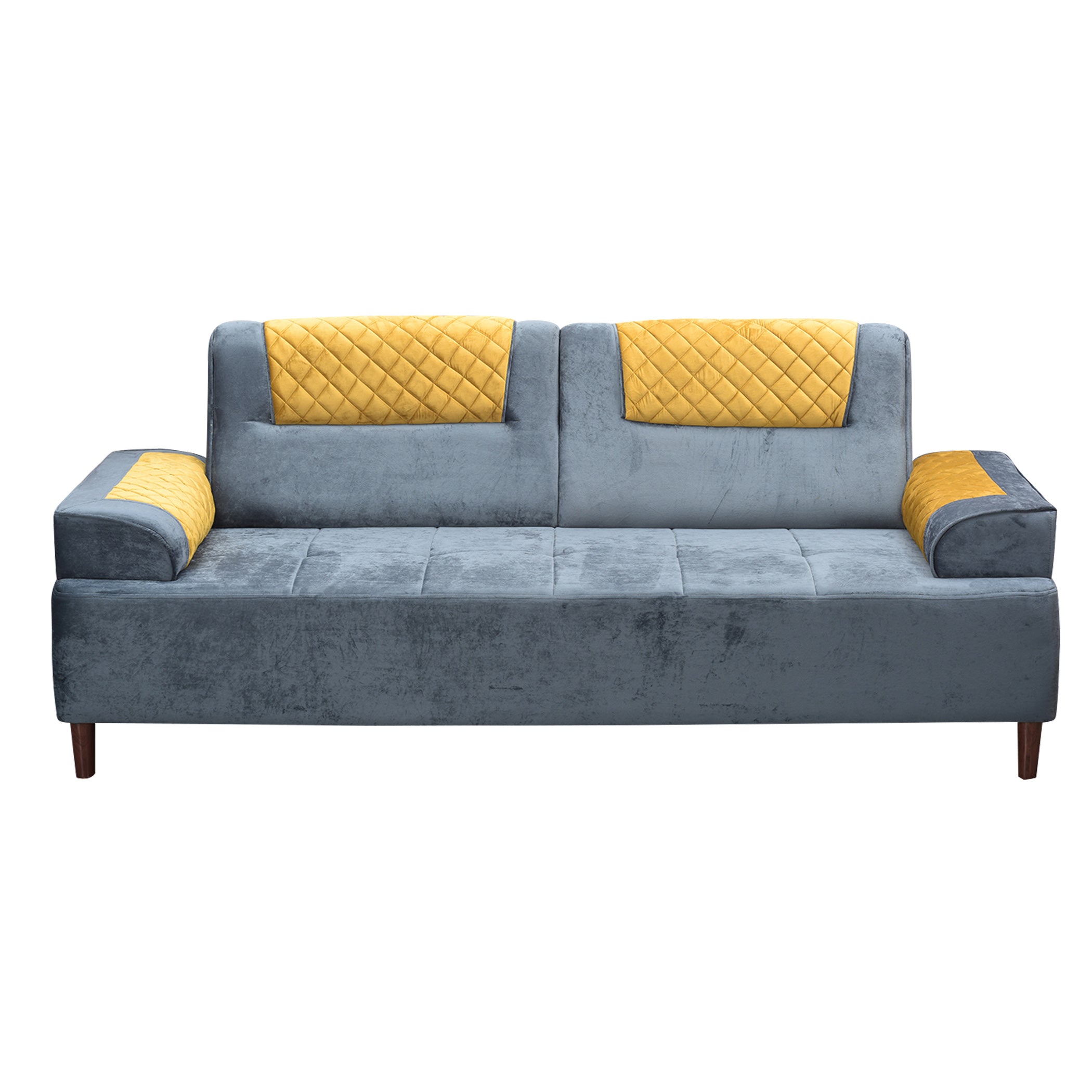 Austin GreyYellow 3S Sofa by Zorin Zorin