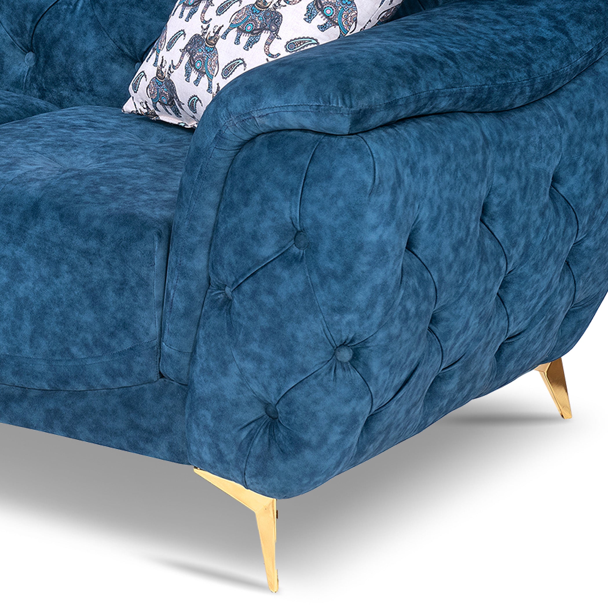Denmark TexturedBlue 3S Sofa by Zorin Zorin