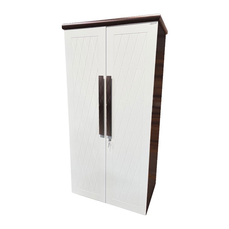 Delta 2 Door Wardrobe by Zorin in White Walnut Finish