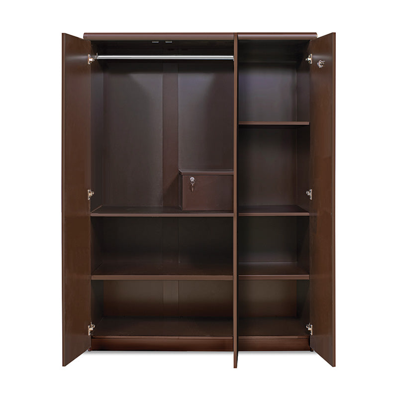 Inside Delta 3 Door Wardrobe by Zorin in White Walnut Finish