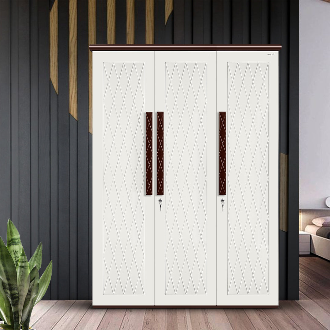 Delta 3 Door Wardrobe by Zorin in White Walnut Finish 