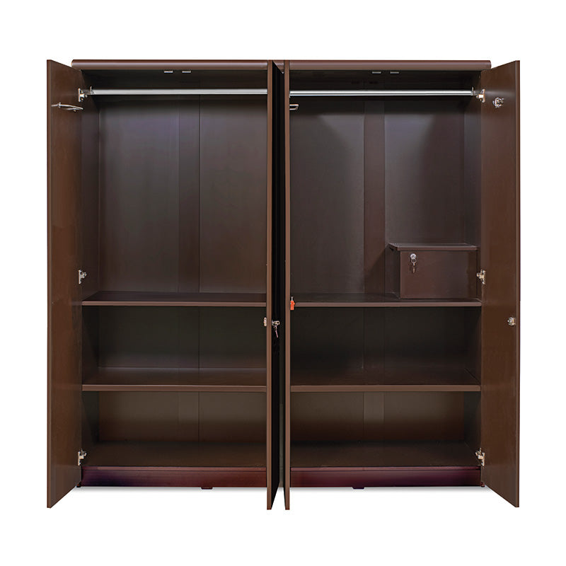 Inside Delta 4 Door Wardrobe by Zorin in White Walnut Finish